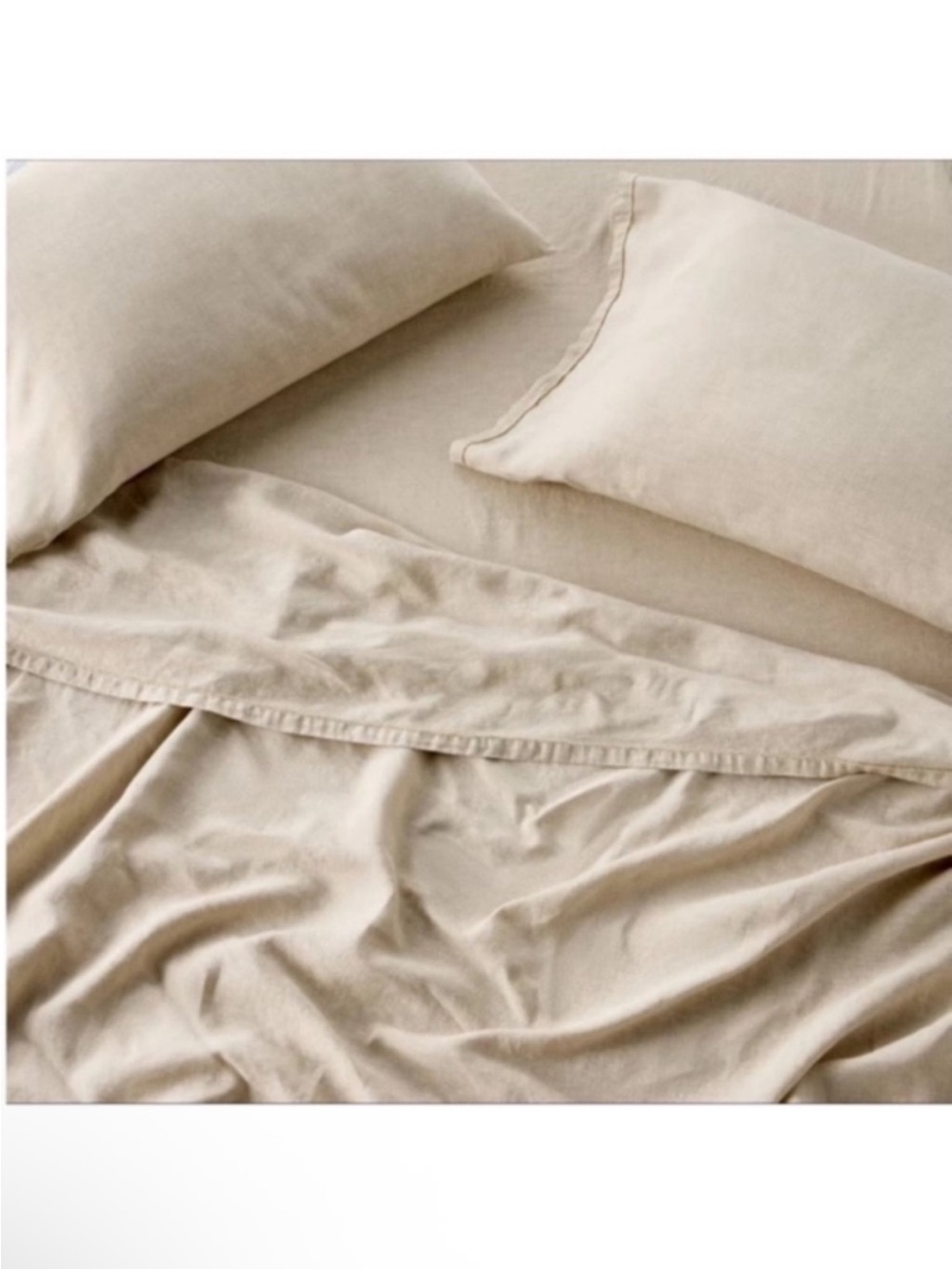 NWT Queen 100% Linen Sheet Set Natural - Casaluna - Picture 3 of 6
